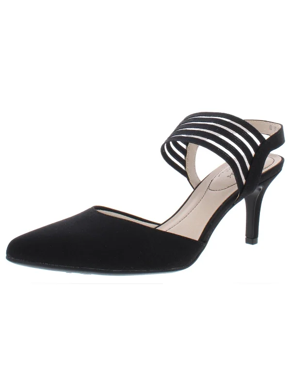 Women's wide - width stiletto heel pumps for a comfortable fitSanya Womens Cushioned Footbed Slingback Dress Heels Women's wide - width stiletto heel pumps for a comfortable fitSanya Womens Cushioned Footbed Slingback Dress Heels