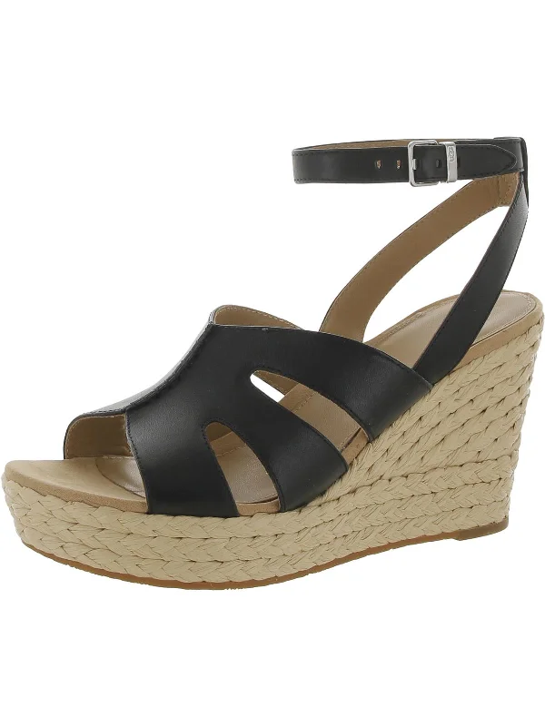 Women's ankle - strap stiletto heel pumps with a cut - out detailCAREENA Womens Leather Wedge Pumps Women's ankle - strap stiletto heel pumps with a cut - out detailCAREENA Womens Leather Wedge Pumps