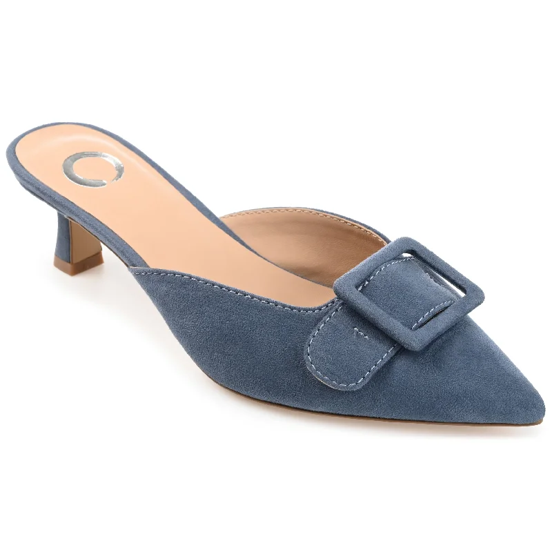 Women's mule - style stiletto heel pumps with a bow accentJournee Collection Women's Vianna Pump Women's mule - style stiletto heel pumps with a bow accentJournee Collection Women's Vianna Pump