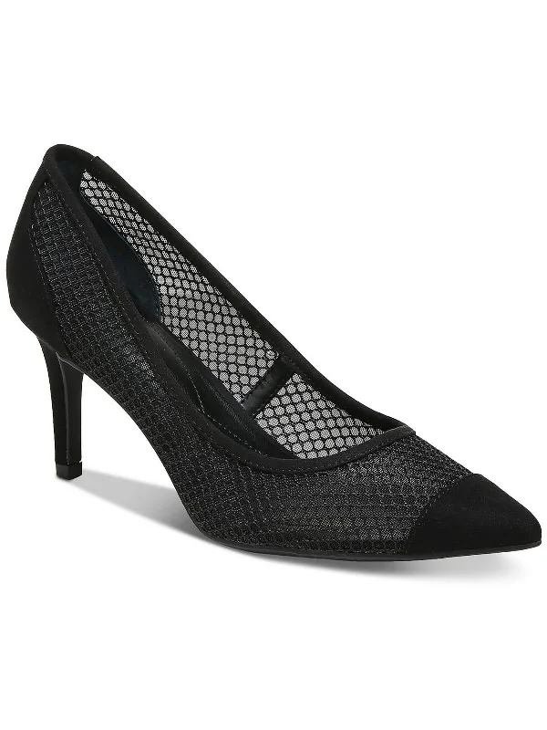 Women's padded - insole stiletto heel pumps for added comfortJeeny Womens Mesh Faux Leather Trim Pumps Women's padded - insole stiletto heel pumps for added comfortJeeny Womens Mesh Faux Leather Trim Pumps