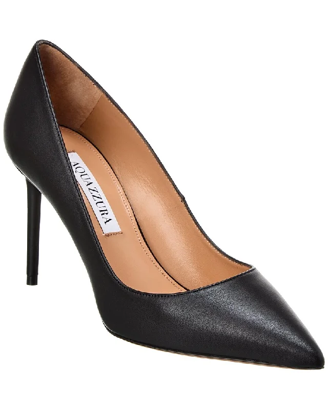 Women's ankle - strap stiletto heel pumps with a cut - out detailAquazzura Purist 85 Leather Pump Women's ankle - strap stiletto heel pumps with a cut - out detailAquazzura Purist 85 Leather Pump