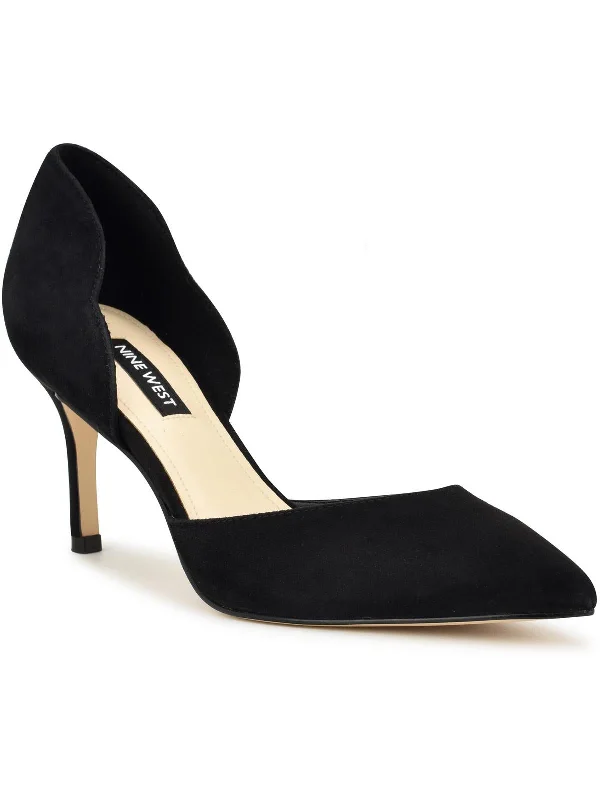 Women's ankle - strap stiletto heel pumps with a cut - out detailMence Womens Suede Pointed Toe D'Orsay Heels Women's ankle - strap stiletto heel pumps with a cut - out detailMence Womens Suede Pointed Toe D'Orsay Heels