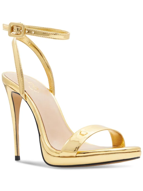 Women's pointed - toe slingback stiletto heel pumps in a peep - toe designKat Womens Patent Ankle Strap Pumps Women's pointed - toe slingback stiletto heel pumps in a peep - toe designKat Womens Patent Ankle Strap Pumps