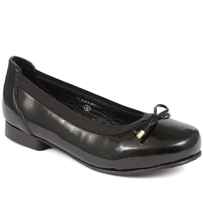 Women's snakeskin - embossed stiletto heel pumps for a bold statementLeather Ballet Pumps - THEST38011 / 324 728 Women's snakeskin - embossed stiletto heel pumps for a bold statementLeather Ballet Pumps - THEST38011 / 324 728