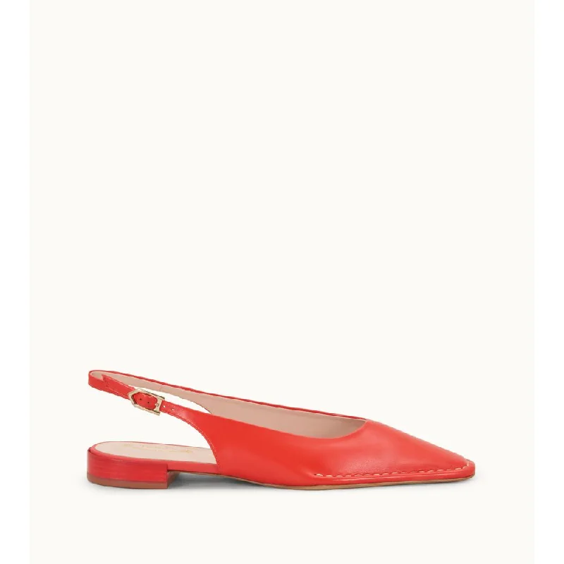 Women's wedding stiletto heel pumps with a pearl - encrusted strapSlingbacks in Leather Women's wedding stiletto heel pumps with a pearl - encrusted strapSlingbacks in Leather