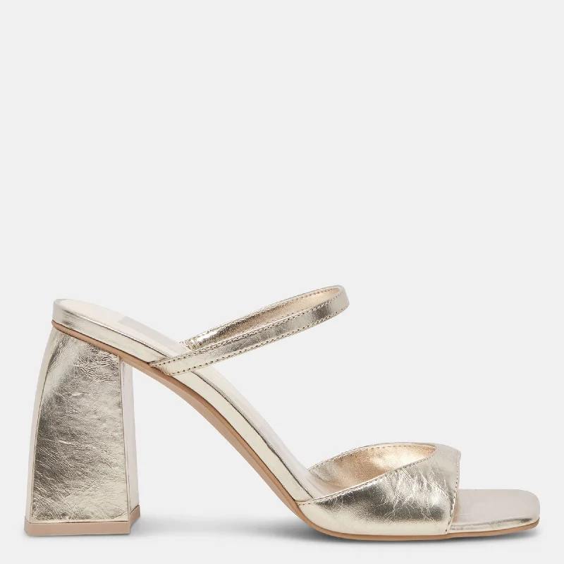 Women's cork - sole stiletto heel pumps for a natural touchJEMMY HEELS LIGHT GOLD CRINKLE PATENT Women's cork - sole stiletto heel pumps for a natural touchJEMMY HEELS LIGHT GOLD CRINKLE PATENT