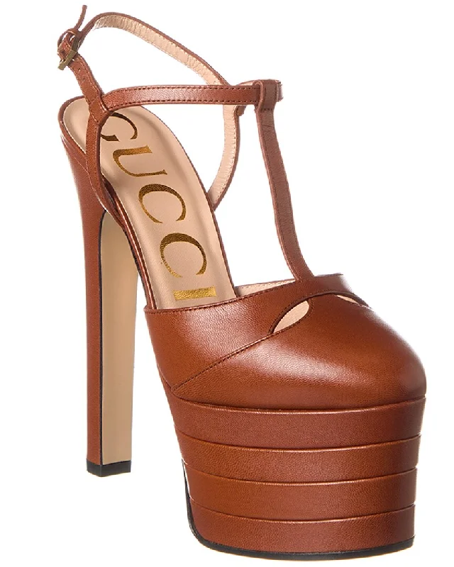 Women's date - night stiletto heel pumps with a sexy silhouetteGucci Leather Platform Pump Women's date - night stiletto heel pumps with a sexy silhouetteGucci Leather Platform Pump