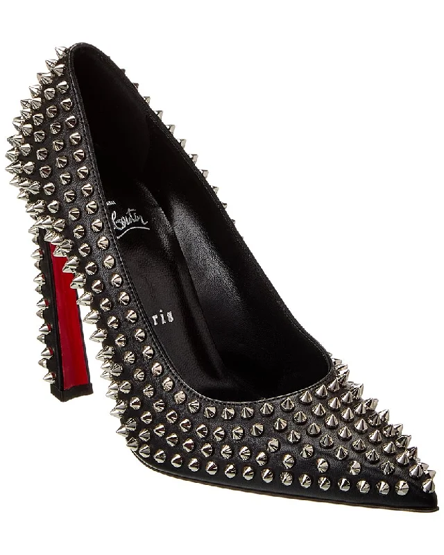 Women's mesh - paneled stiletto heel pumps for breathabilityChristian Louboutin Condora Spikes 100 Leather Pump Women's mesh - paneled stiletto heel pumps for breathabilityChristian Louboutin Condora Spikes 100 Leather Pump