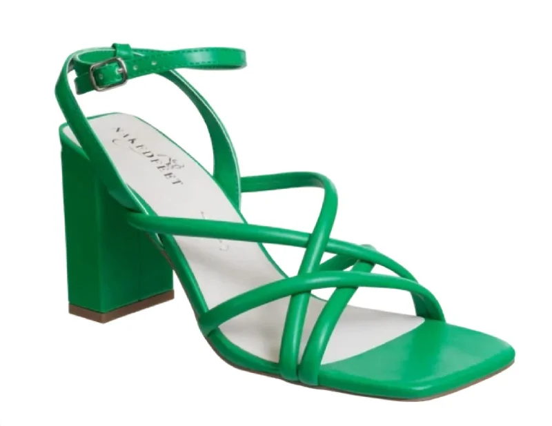 Women's adjustable - strap stiletto heel pumps for a customizable fitMood Sandel In Green Women's adjustable - strap stiletto heel pumps for a customizable fitMood Sandel In Green