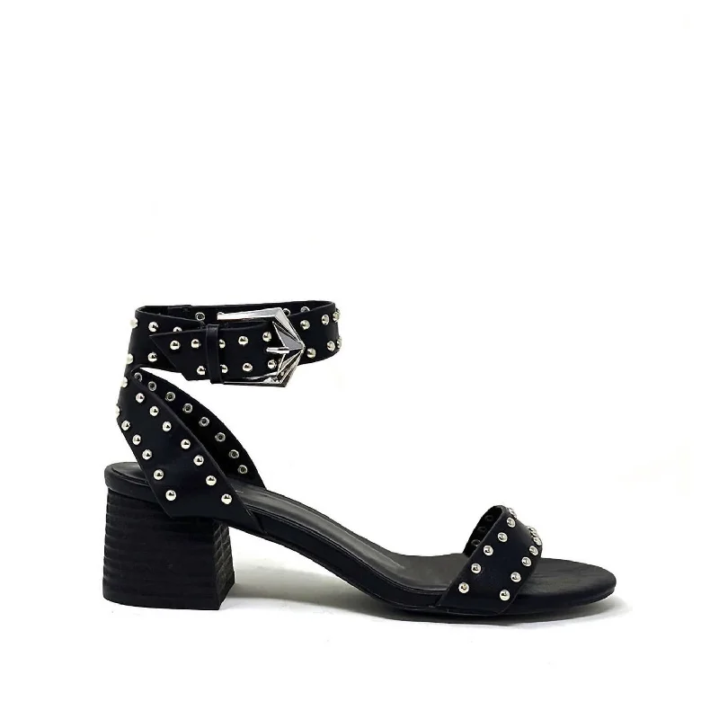 Women's mule - style stiletto heel pumps with a bow accentHayes Heeled Sandal In Black Women's mule - style stiletto heel pumps with a bow accentHayes Heeled Sandal In Black