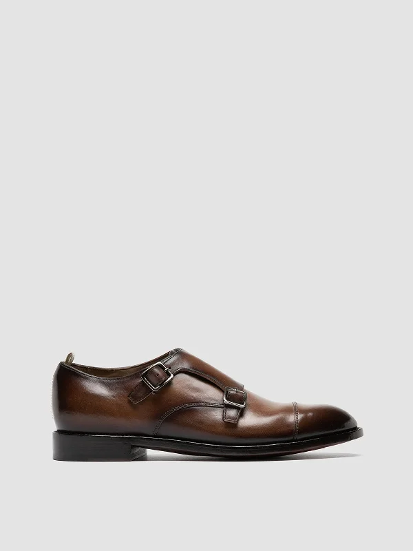 Shock - Absorbing Women's Loafers in Gray for Active LifestylesSIGNATURE 004 - Brown Leather Monk Shoes Shock - Absorbing Women's Loafers in Gray for Active LifestylesSIGNATURE 004 - Brown Leather Monk Shoes