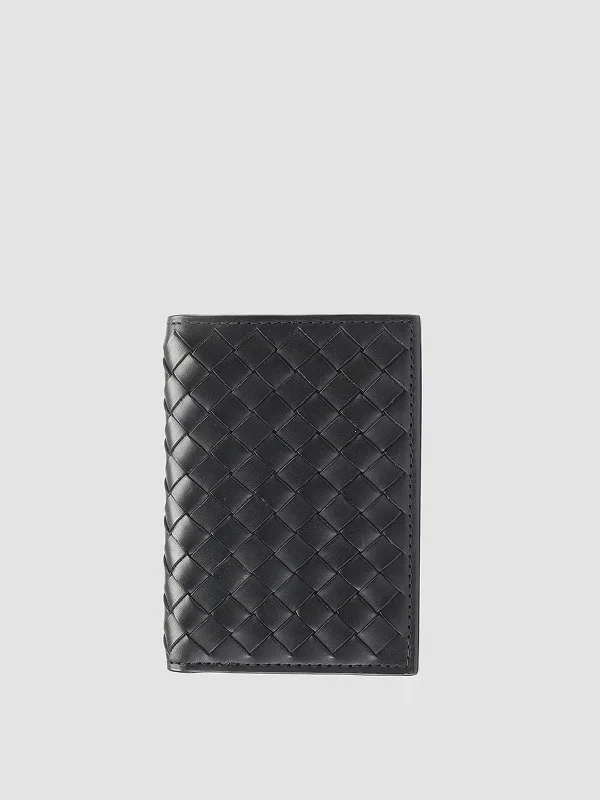 Plus Size Women's Wide - Fit Penny Loafers in Black for All - Day ComfortBOUDIN 124 - Black Woven Leather Bifold Wallet Plus Size Women's Wide - Fit Penny Loafers in Black for All - Day ComfortBOUDIN 124 - Black Woven Leather Bifold Wallet