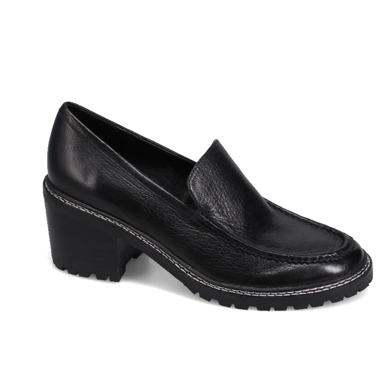 Women's Metallic Foil - Finish Loafers in Gold for a Glamorous Night OutBonne - Black