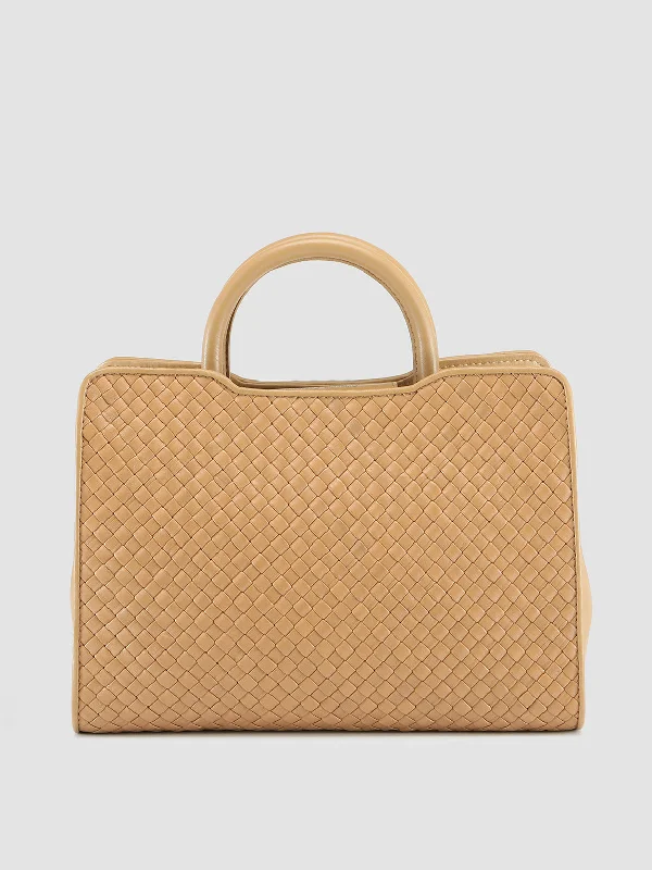 Lightweight Women's Mesh - Paneled Loafers in White for BreathabilityHELEN 025 - Brown Woven Leather Hand Bag Lightweight Women's Mesh - Paneled Loafers in White for BreathabilityHELEN 025 - Brown Woven Leather Hand Bag