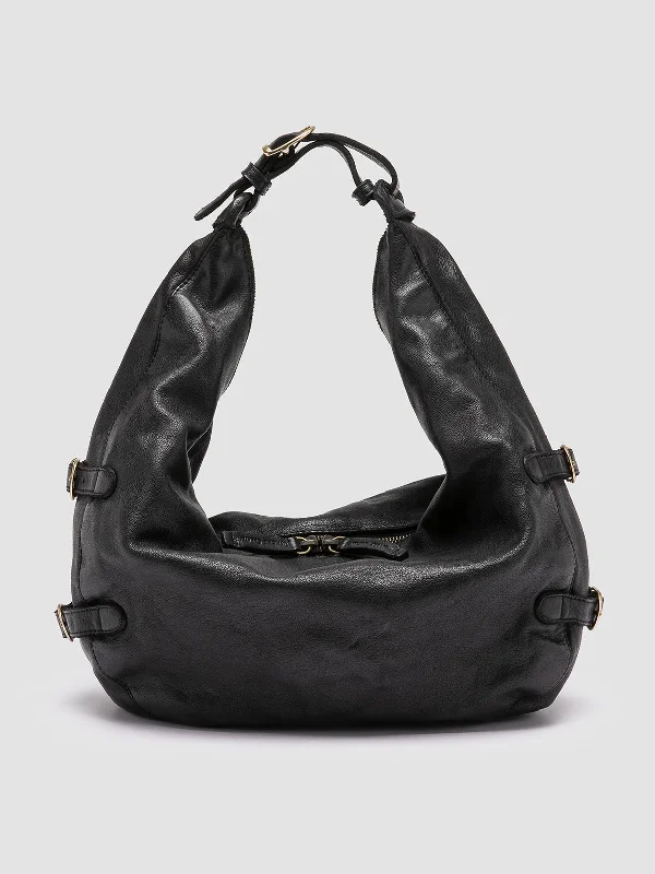 Waterproof Women's Loafers in Black for Rainy DaysJULIE 008 - Black Leather Shoulder Bag Waterproof Women's Loafers in Black for Rainy DaysJULIE 008 - Black Leather Shoulder Bag
