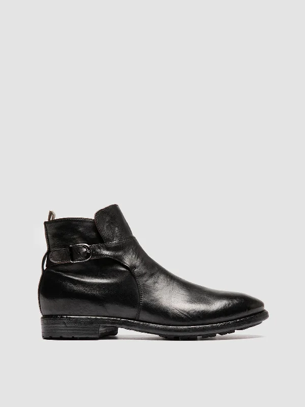 Waterproof Women's Loafers in Black for Rainy DaysPRINCE 696 - Black Leather Zipped Boots Waterproof Women's Loafers in Black for Rainy DaysPRINCE 696 - Black Leather Zipped Boots