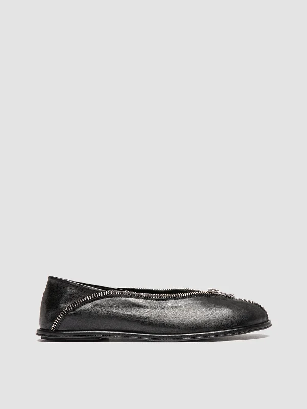 Shock - Absorbing Women's Loafers in Gray for Active LifestylesFONTAYNE 006 - Black Leather Ballerina Shoes Shock - Absorbing Women's Loafers in Gray for Active LifestylesFONTAYNE 006 - Black Leather Ballerina Shoes