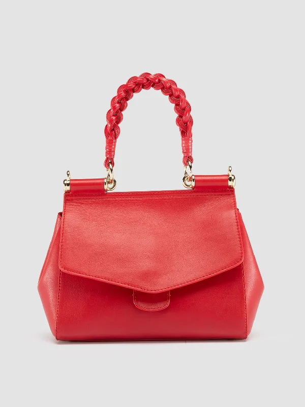 Women's Bow - Embellished Loafers in Red for a Feminine TouchNOLITA WOVEN 223 - Red Leather Handle Bag Women's Bow - Embellished Loafers in Red for a Feminine TouchNOLITA WOVEN 223 - Red Leather Handle Bag