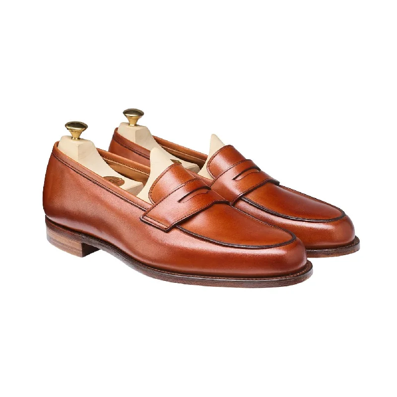 Women's Fur - Lined Loafers in Tan for a Cozy Winter OptionElise Chestnut Burnished Calf Women's Fur - Lined Loafers in Tan for a Cozy Winter OptionElise Chestnut Burnished Calf