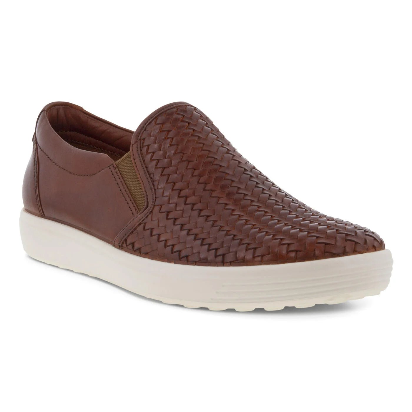 Slip - Resistant Women's Rubber - Sole Loafers in Navy for Wet ConditionsEcco Women's Soft 7 Woven Slip-On - Cognac Slip - Resistant Women's Rubber - Sole Loafers in Navy for Wet ConditionsEcco Women's Soft 7 Woven Slip-On - Cognac
