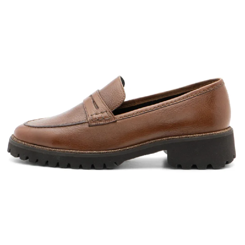Plus Size Women's Wide - Fit Penny Loafers in Black for All - Day ComfortAra Karina Brown Leather Chunky Sole Loafer (Women's)