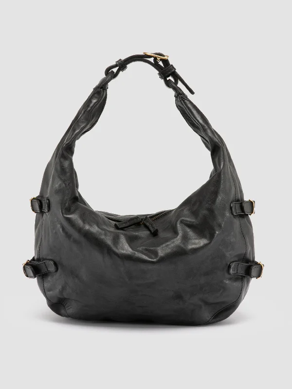 Waterproof Women's Loafers in Black for Rainy DaysJULIE 008 - Black Leather Shoulder Bag Waterproof Women's Loafers in Black for Rainy DaysJULIE 008 - Black Leather Shoulder Bag