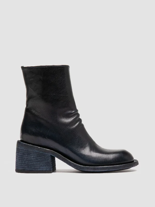 Plus Size Women's Wide - Fit Penny Loafers in Black for All - Day ComfortWILDS 004 - Blue Leather Zipped Boots Plus Size Women's Wide - Fit Penny Loafers in Black for All - Day ComfortWILDS 004 - Blue Leather Zipped Boots