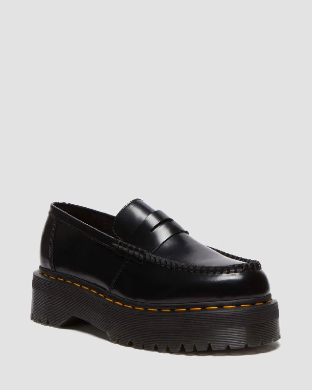 Plus Size Women's Wide - Fit Penny Loafers in Black for All - Day ComfortPenton Buttero Quad Leather Loafers
