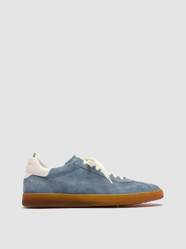 Sustainable Women's Recycled Material Loafers in Gray for Eco - Conscious ShoppersHALO 001 - Blue Leather and Suede Low Top Sneakers Sustainable Women's Recycled Material Loafers in Gray for Eco - Conscious ShoppersHALO 001 - Blue Leather and Suede Low Top Sneakers