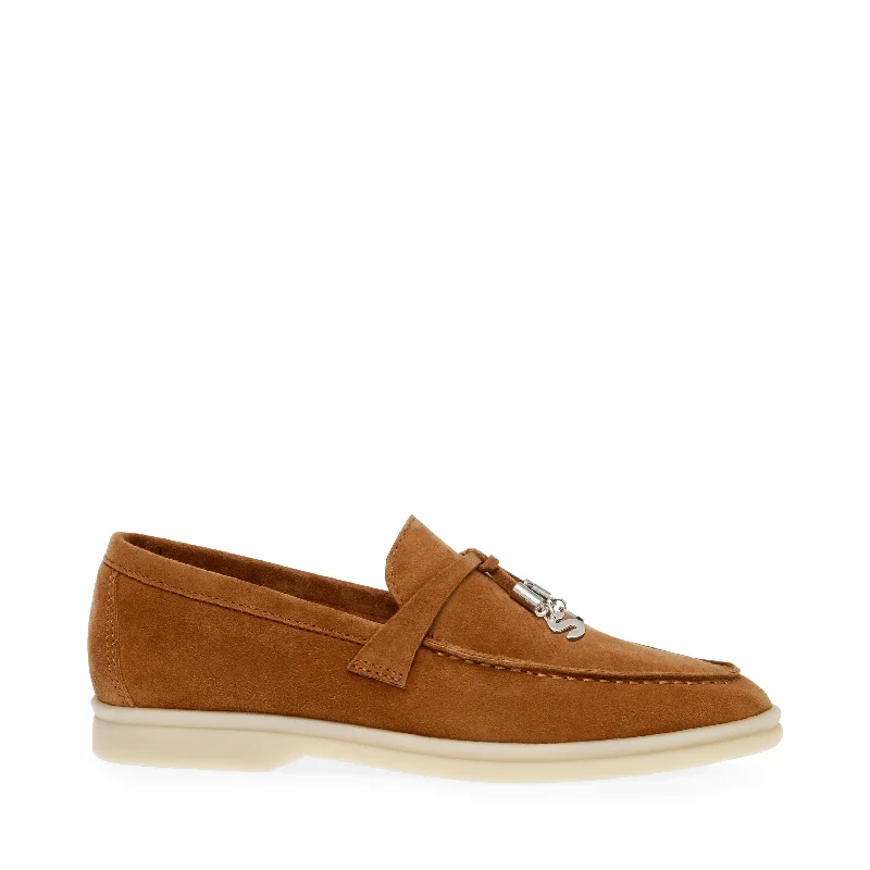 Women's Embroidered Floral Pattern Loafers in Beige for a Spring - Inspired OutfitPortland Flat Shoe COGNAC SUEDE Women's Embroidered Floral Pattern Loafers in Beige for a Spring - Inspired OutfitPortland Flat Shoe COGNAC SUEDE
