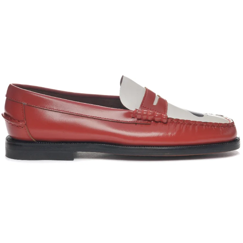 Women's Bow - Embellished Loafers in Red for a Feminine TouchClassic Dan Gambling Woman - Red