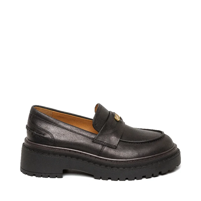 Women's Bow - Embellished Loafers in Red for a Feminine TouchPursuit Flat Shoe BLACK LEATHER Women's Bow - Embellished Loafers in Red for a Feminine TouchPursuit Flat Shoe BLACK LEATHER