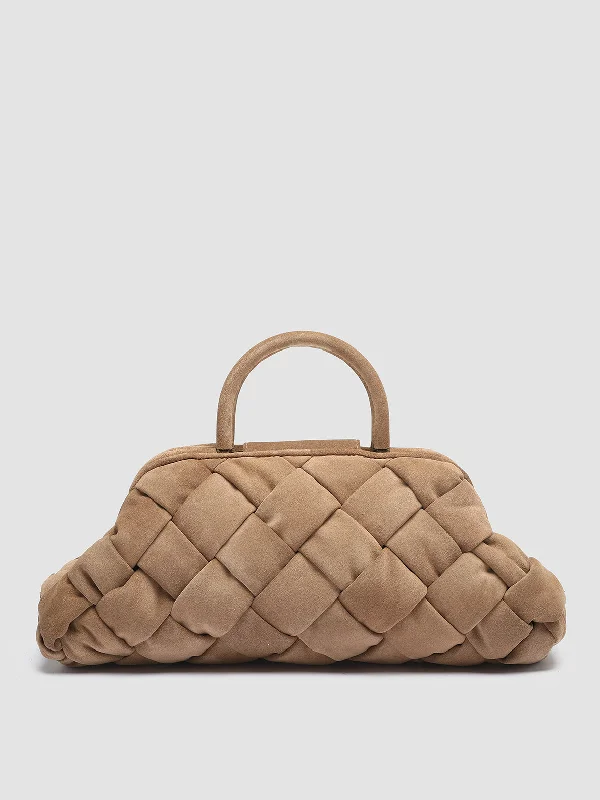 Women's Fur - Lined Loafers in Tan for a Cozy Winter OptionHELEN 21 - Brown Suede Handle Bag Women's Fur - Lined Loafers in Tan for a Cozy Winter OptionHELEN 21 - Brown Suede Handle Bag