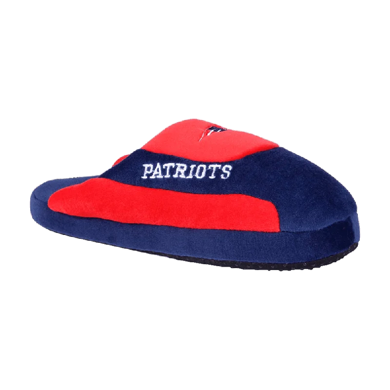 Plus Size Women's Open - Toe Slippers with a Velcro Strap in Black for Easy AdjustmentNew England Patriots Low Pro