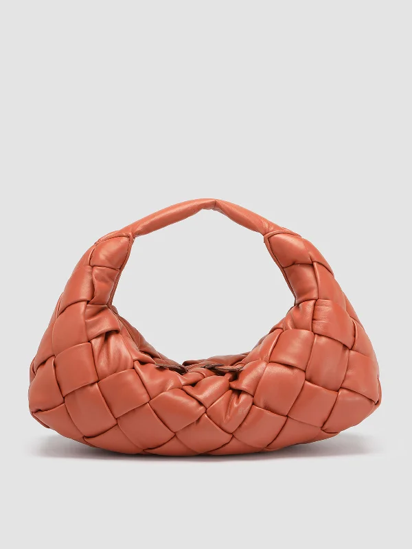 Sustainable Women's Recycled Material Loafers in Gray for Eco - Conscious ShoppersOC CLASS 49 Massive - Orange Leather Hobo Bag