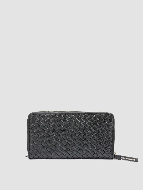 Lightweight Women's Mesh - Paneled Loafers in White for BreathabilityJULIET 101 - Black Woven Leather Zip-around Wallet Lightweight Women's Mesh - Paneled Loafers in White for BreathabilityJULIET 101 - Black Woven Leather Zip-around Wallet