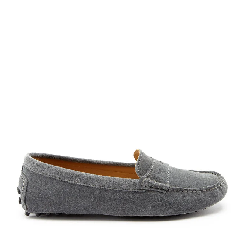 Women's Cashmere - Lined Loafers in Burgundy for Warmth in WinterWomen's Penny Driving Loafers, slate grey suede Women's Cashmere - Lined Loafers in Burgundy for Warmth in WinterWomen's Penny Driving Loafers, slate grey suede