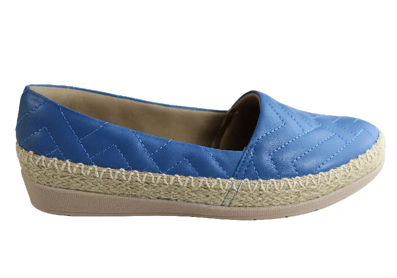 Women's Tassel - Trimmed Loafers with a Low Heel in Olive Green for a Trendy Twist Usaflex April Womens Comfort Leather Espadrille Shoes Made In Brazil