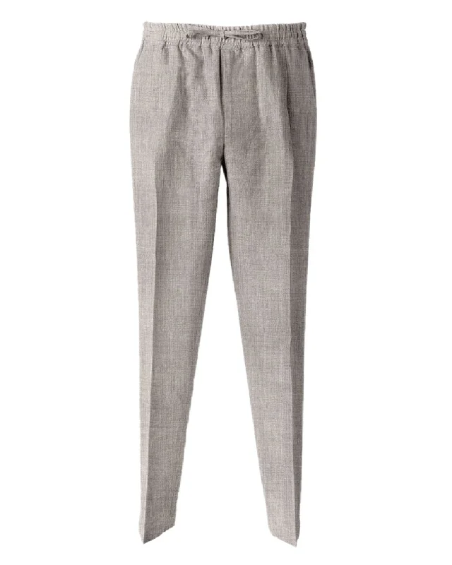 Drago Grey Fine Worsted Wool Drawstring Pants