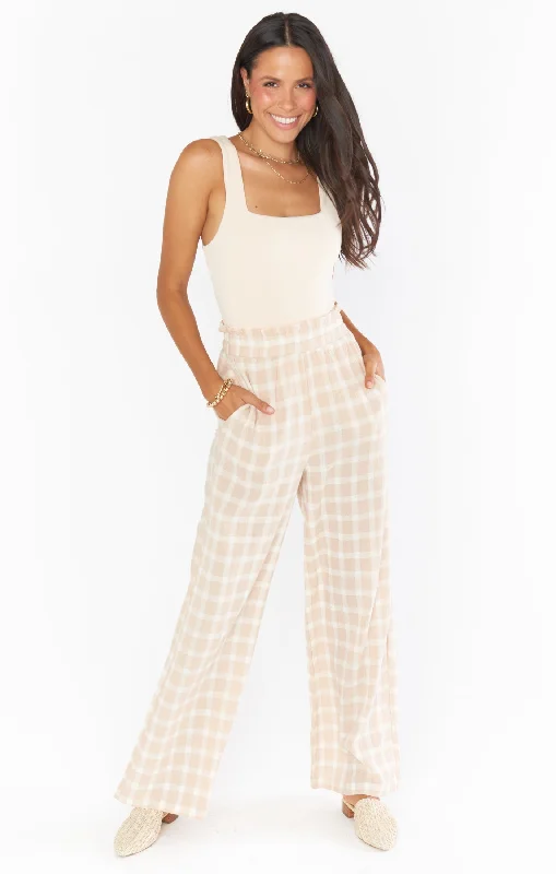 Roitman Pants ~ Cream Plaid