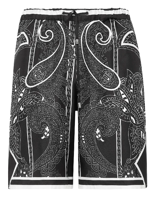 Silk Shorts Paisley Foulard