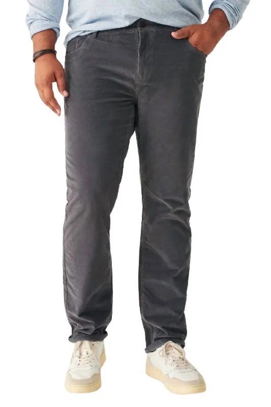 Stretch Cord 5 Pocket Pants In Faded Navy