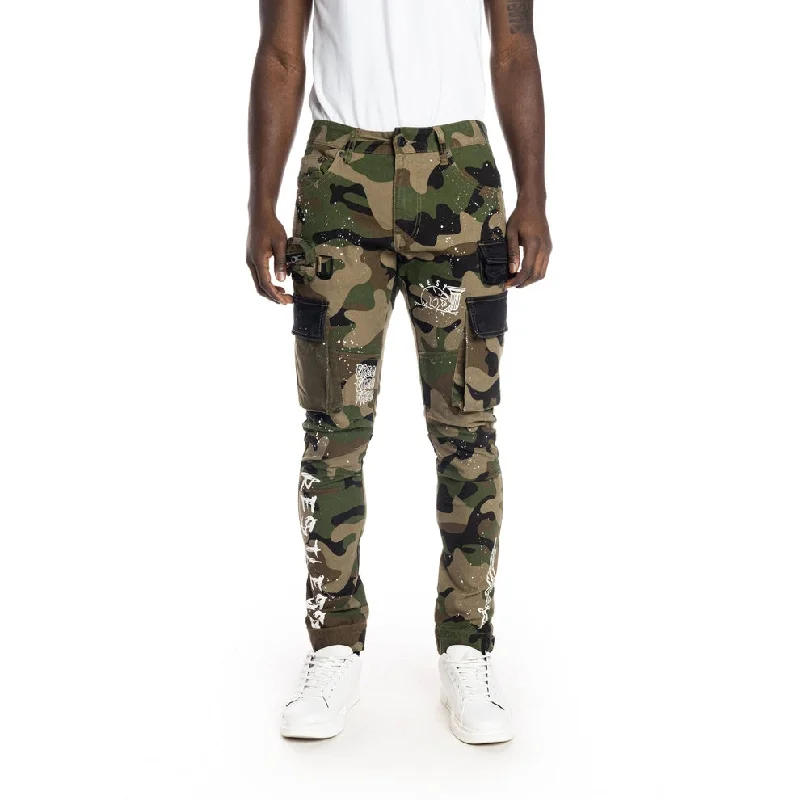 Utility Fashion Cargo Twill Pants - Wood Camo