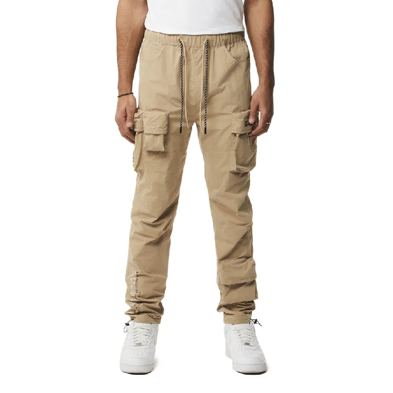 Utility Windbreaker Cargo Pants - Khaki