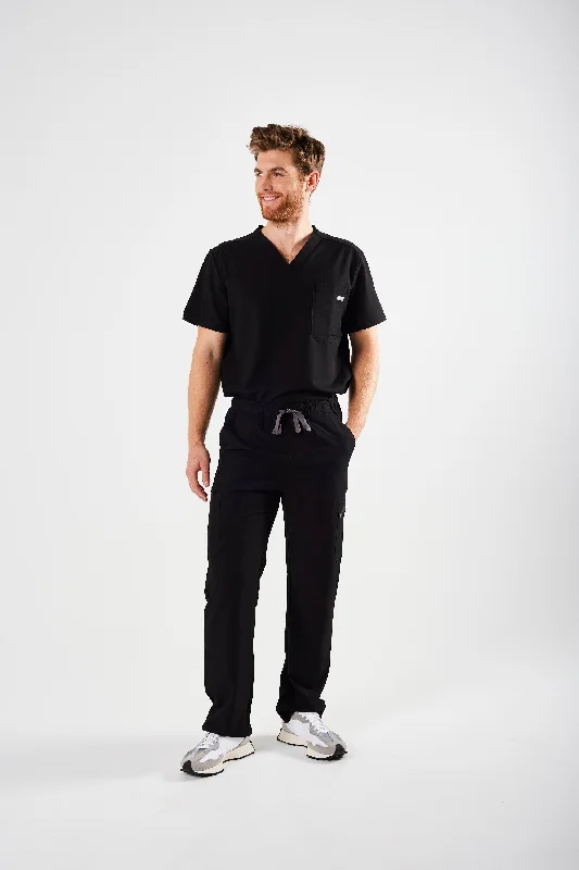 CLASSIC CARGO MEN'S SCRUB PANTS (BLACK)