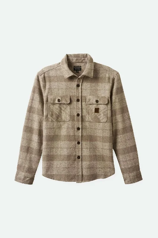 Bowery Heavyweight L/S Flannel - Off White/Cinder Grey