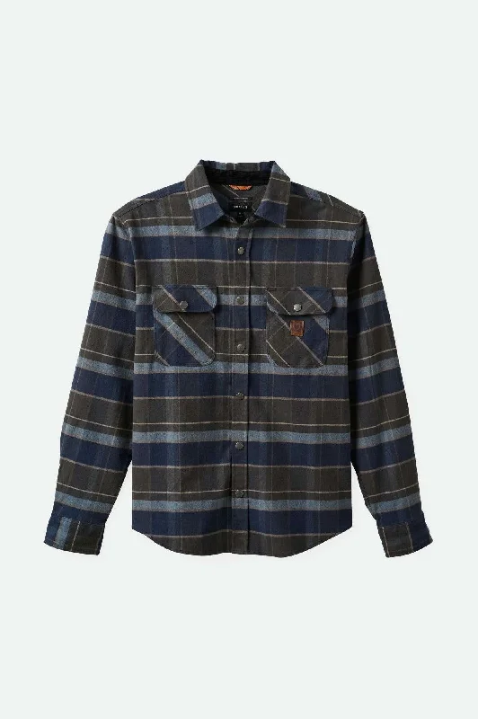 Builders Bowery Stretch Water Resistant L/S Flannel - Washed Navy/Black/Coronet Blue