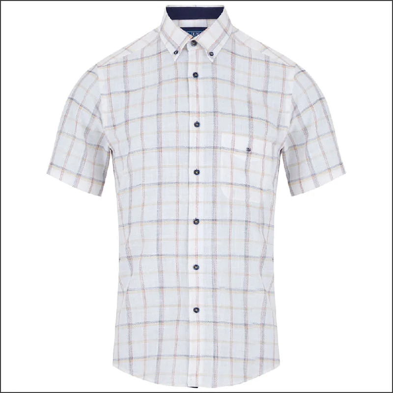 Dg's White Multi Check SS Shirt^