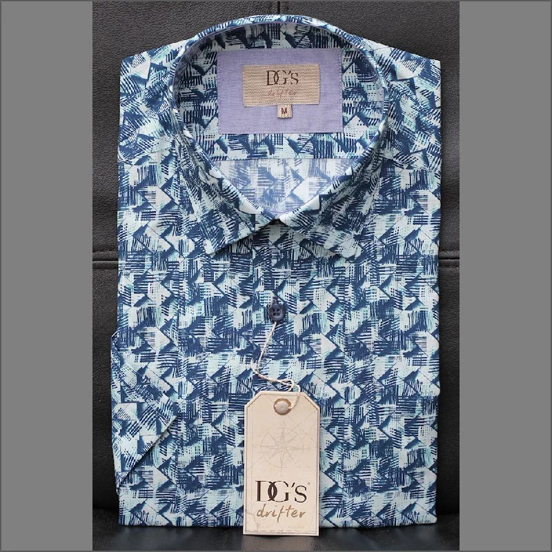 Drifter Giovanni Turquoise Pattern SS Shirt*