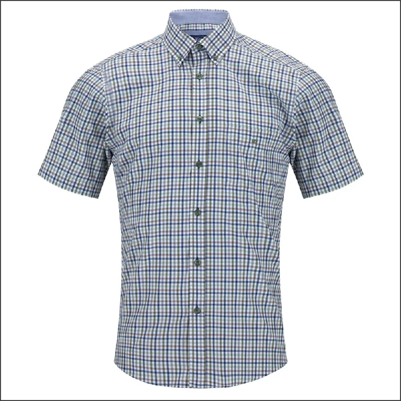 Dg's Light Green Check Short Sleeve-